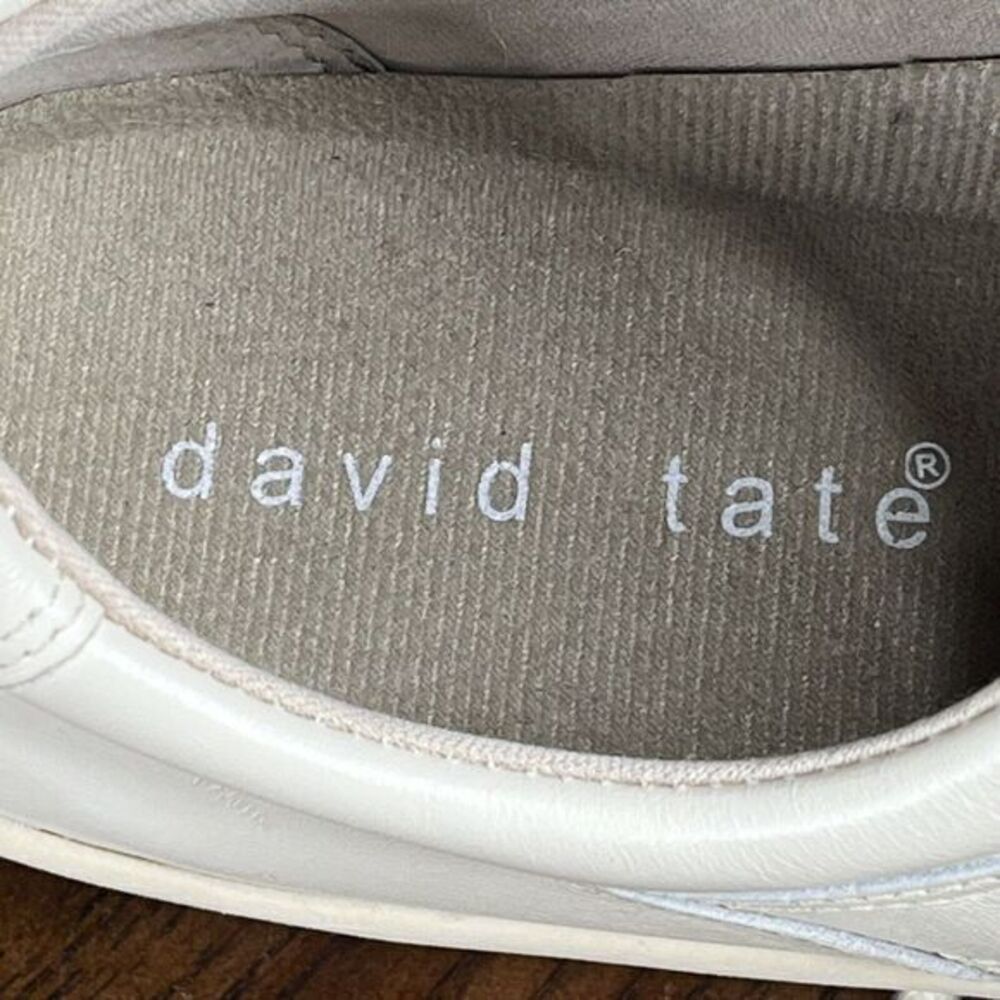 David Tate Walker Shoes Womens Size 8.5 SS Beige Leather Comfort Lace Up Sneaker - Picture 8 of 16